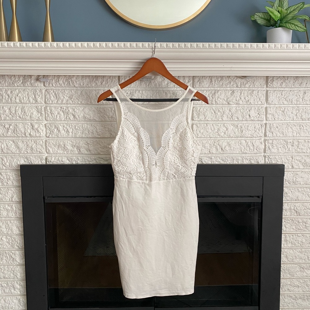 Lulu’s White Lace Top Dress
